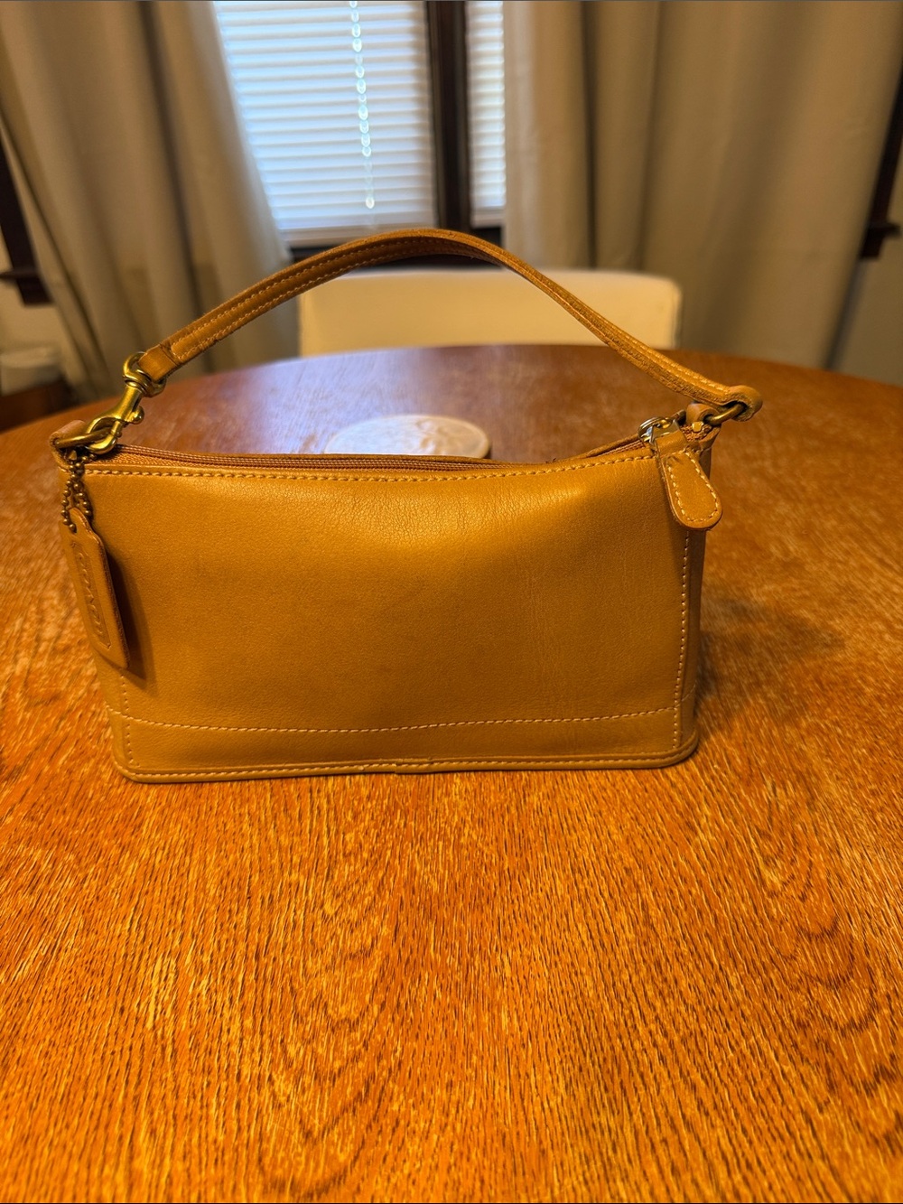 Coach Mustard Brown Leather Shoulder Bag